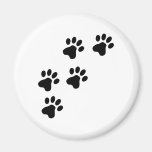 schwarzes niedliches Hundetatzenhündchen Kühlschrankmagnet