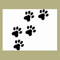 schwarzes niedliches Hundetatzenhündchen postkarten