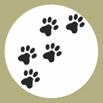 schwarzes niedliches Hundetatzenhündchen aufkleber