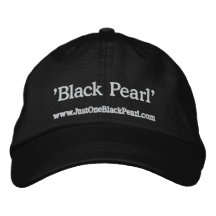 'Schwarzes Pearl Bestickte Kappen