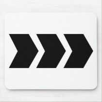 schwarzes Pfeilrecht mousepads