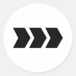 schwarzes Pfeilrecht Sticker