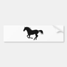 Schwarzes Pferd 1 Auto Sticker