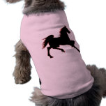 Schwarzes Pferd Hunde-t-shirt