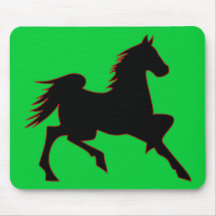 Schwarzes Pferd Mauspads