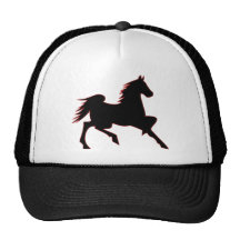 Schwarzes Pferd Truckermütze