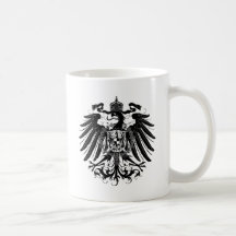 Schwarzes preussisches Eagle Kaffeetasse