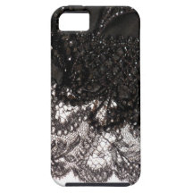 Schwarzes Satin u. Spitze iPhone 5 Fall! iPhone 5 Case