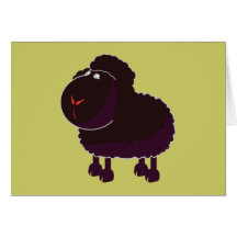 schwarzes Schaf black sheep Grußkarte