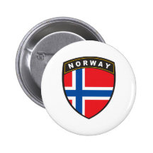 Schwarzes Schild Norwegen Button