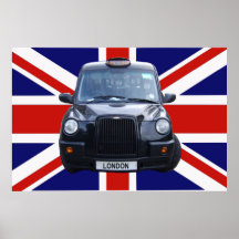 Schwarzes Taxi Londons Posterdruck