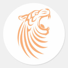 Schwarzes Tiger-T-Shirt | cooles schwarzes Tiger-T Sticker