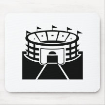 Schwarzes trägt Stadion zur Schau Mousepads