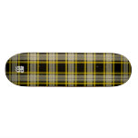 Schwarzes u. gelbes kariertes bedruckte skateboarddecks