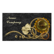 Schwarzes u. GoldNostalgie Visitenkartenvorlage