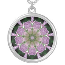 Schwarzes u. lila Kaleidoskop Amulett