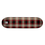 Schwarzes u. rotes kariertes individuelle skatedecks