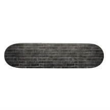 schwarzes u. weißes Backsteinmauerhintergrund-Skat Bedruckte Skateboarddecks