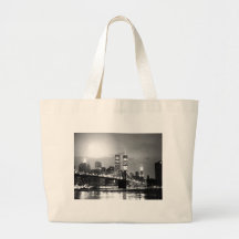 Schwarzes u. weißes New York City nachts Taschen