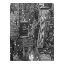 Schwarzes u. weißes New York City Postkarte
