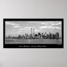 Schwarzes u. weißes Twin Towerplakat