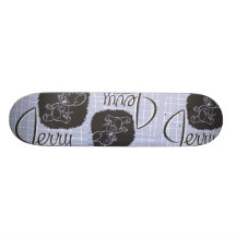 Schwarzes und blaues Skript Jerry Individuelles Deck