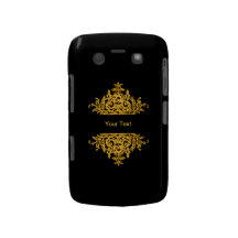 Schwarzes und Goldbarocker BlackBerry-Kasten Blackberry Bold Case