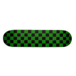 Schwarzes und grünes kariertes Skateboard Individuelles Deck