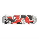Schwarzes und rotes Logo Toms Bedrucktes Skateboard