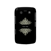Schwarzes und Silber-barocker BlackBerry-Kasten Blackberry Case