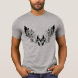 Schwarzes Winged Schädel-T-Shirt