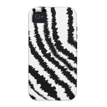 Schwarzes Zebra-Druck-Muster iPhone 4 Case