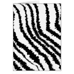 Schwarzes Zebra-Druck-Muster Karte