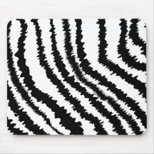 Schwarzes Zebra-Druck-Muster Mousepad