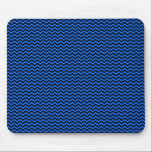 Schwarzes Zickzack auf Blau mousepads