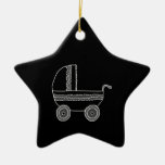 Schwarzweiss-BabyStroller. Ornamente