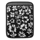 Schwarzweiss-Blumenmuster Sleeve Für iPads