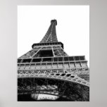 Schwarzweiss-Eiffelturm-Plakat