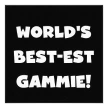 Schwarzweiss-Geschenke des Gut-est Gammie der Welt Einladungskarten