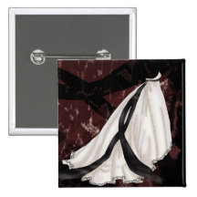 Schwarzweiss-Hochzeits-Kleid Anstecknadel