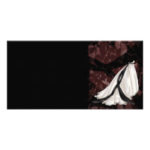 Schwarzweiss-Hochzeits-Kleid Bilderkarten