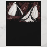 Schwarzweiss-Hochzeits-Kleid Flyerbedruckung