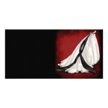Schwarzweiss-Hochzeits-Kleid Individuelle Foto Karten