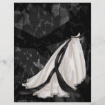 Schwarzweiss-Hochzeits-Kleid Individuelle Flyer