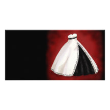 Schwarzweiss-Hochzeits-Kleid Photokarten