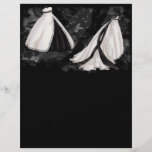 Schwarzweiss-Hochzeits-Kleid Vollfarbige Flyer