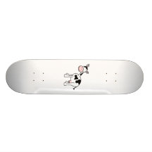 Schwarzweiss-Kuh-Karikatur Personalisierte Skateboarddecks
