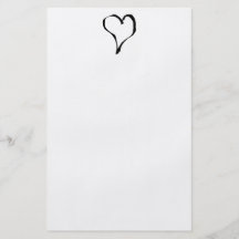 Schwarzweiss-Liebe-Herz-Entwurf Flyer Druck