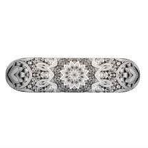 Schwarzweiss-Mandala Skateboardbrett