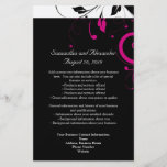 Schwarzweiss mit magentarotem Strudel-Akzent Bedruckte Flyer
